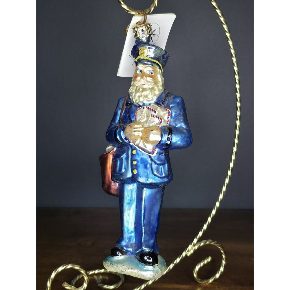 Christopher Radko RAIN OR SHINE 01-0195-0 Mailman Glass Ornament Vintage 2001